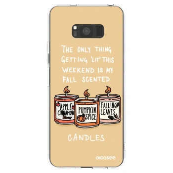 Picasee husă transparentă din silicon pentru Samsung Galaxy S8 G950F - Candles