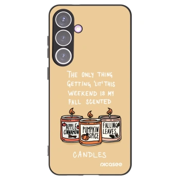 Picasee husă neagră din silicon pentru Samsung Galaxy S24+ S926B 5G - Candles