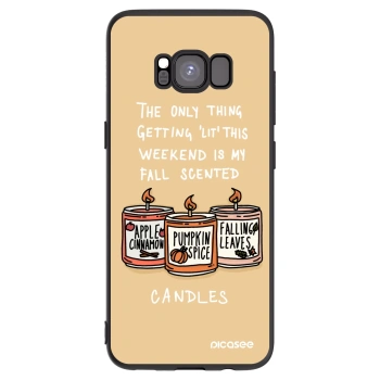 Picasee husă neagră din silicon pentru Samsung Galaxy S8 G950F - Candles