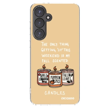 Picasee husă transparentă din silicon pentru Samsung Galaxy S24 FE S721B - Candles