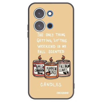 Picasee husă neagră din silicon pentru Xiaomi Redmi 15C 4G - Candles