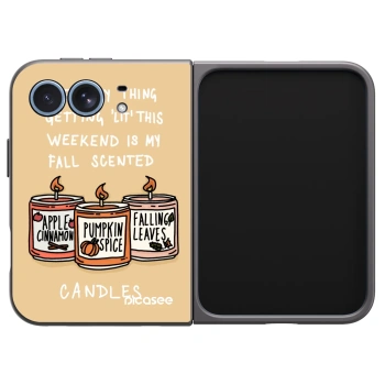 Picasee husă neagră din silicon pentru Apple iPhone Duo - Candles