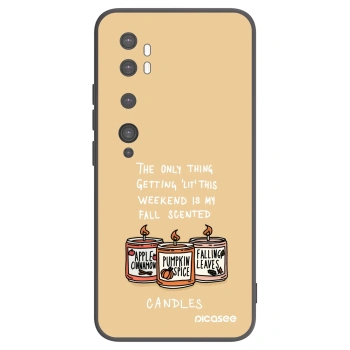 Picasee husă neagră din silicon pentru Xiaomi Mi Note 10 (Pro) - Candles