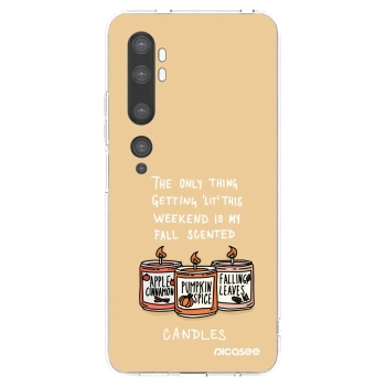 Picasee husă transparentă din silicon pentru Xiaomi Mi Note 10 (Pro) - Candles