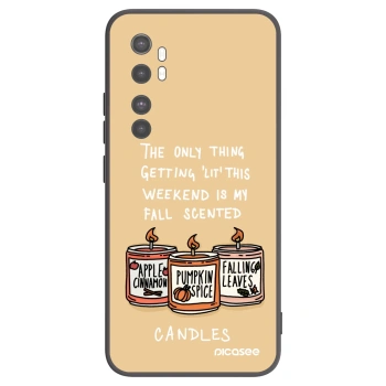 Picasee husă neagră din silicon pentru Xiaomi Mi Note 10 Lite - Candles