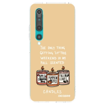 Picasee husă transparentă din silicon pentru Xiaomi Mi 10 - Candles