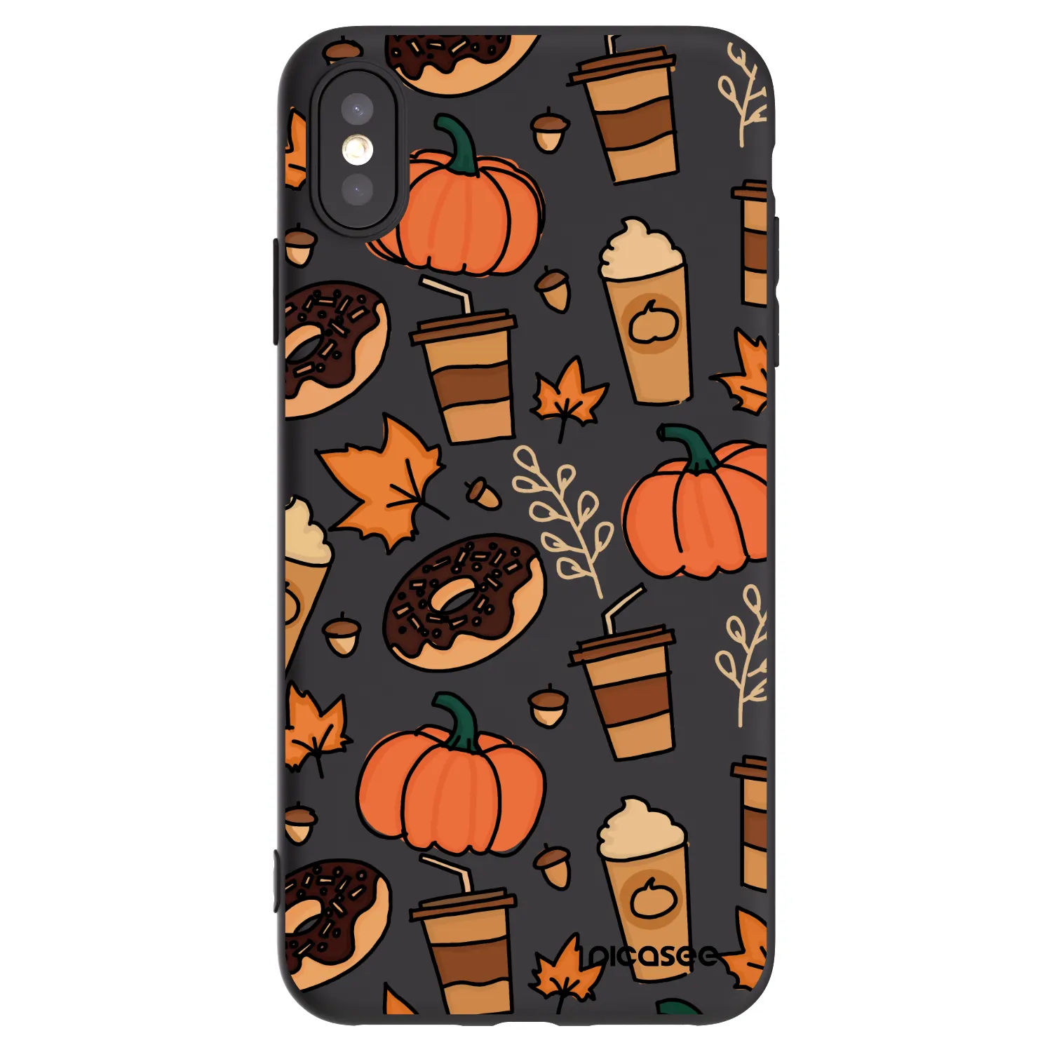 Picasee husă neagră din silicon pentru Apple iPhone XS Max - Fallovers