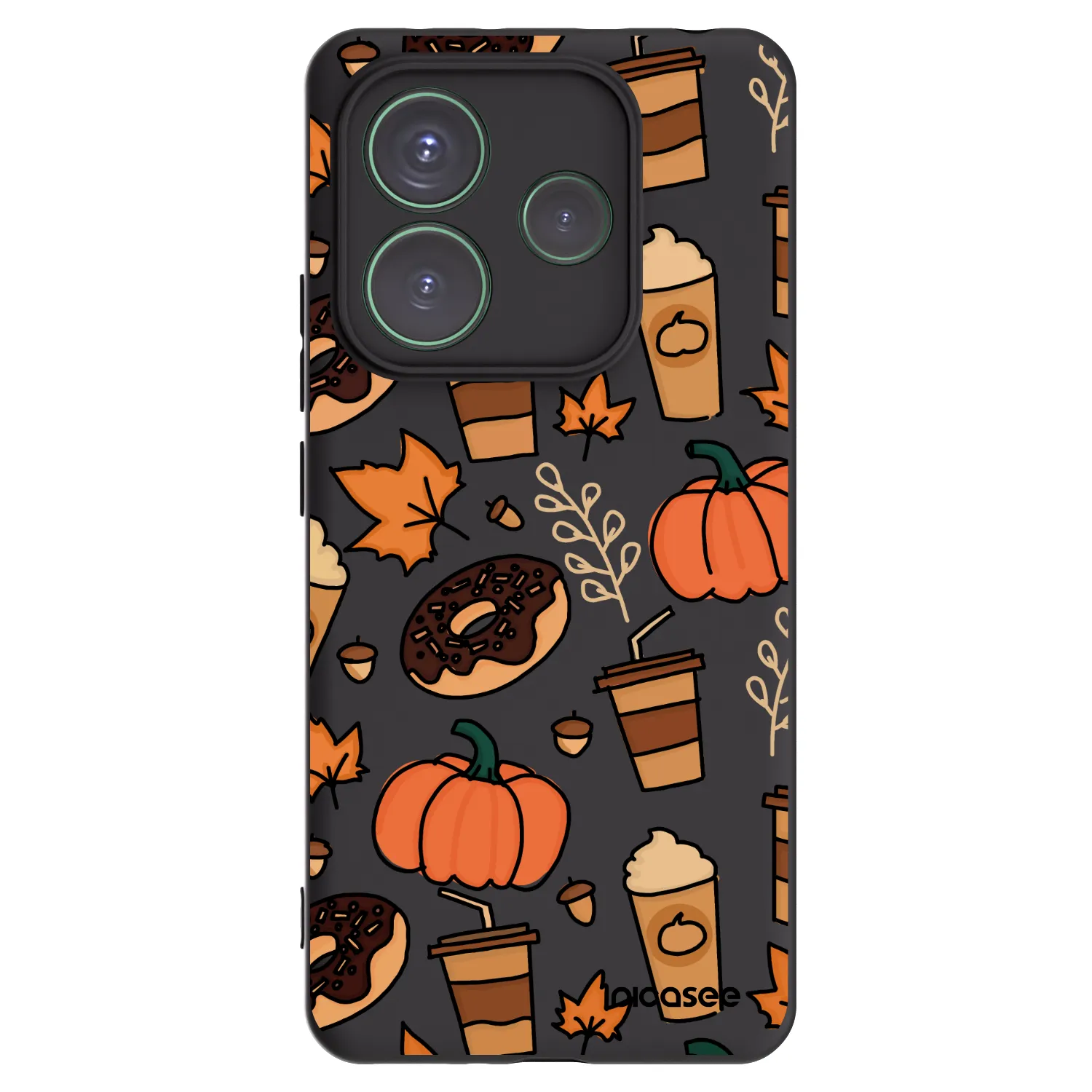Picasee husă neagră din silicon pentru Xiaomi Redmi Note 14 5G - Fallovers
