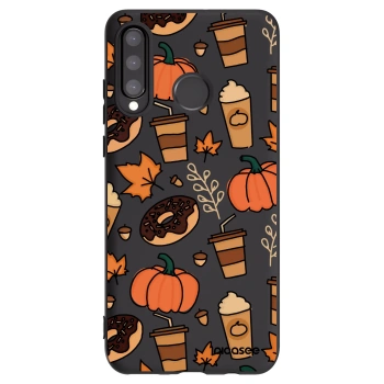 Picasee husă neagră din silicon pentru Huawei P30 Lite - Fallovers