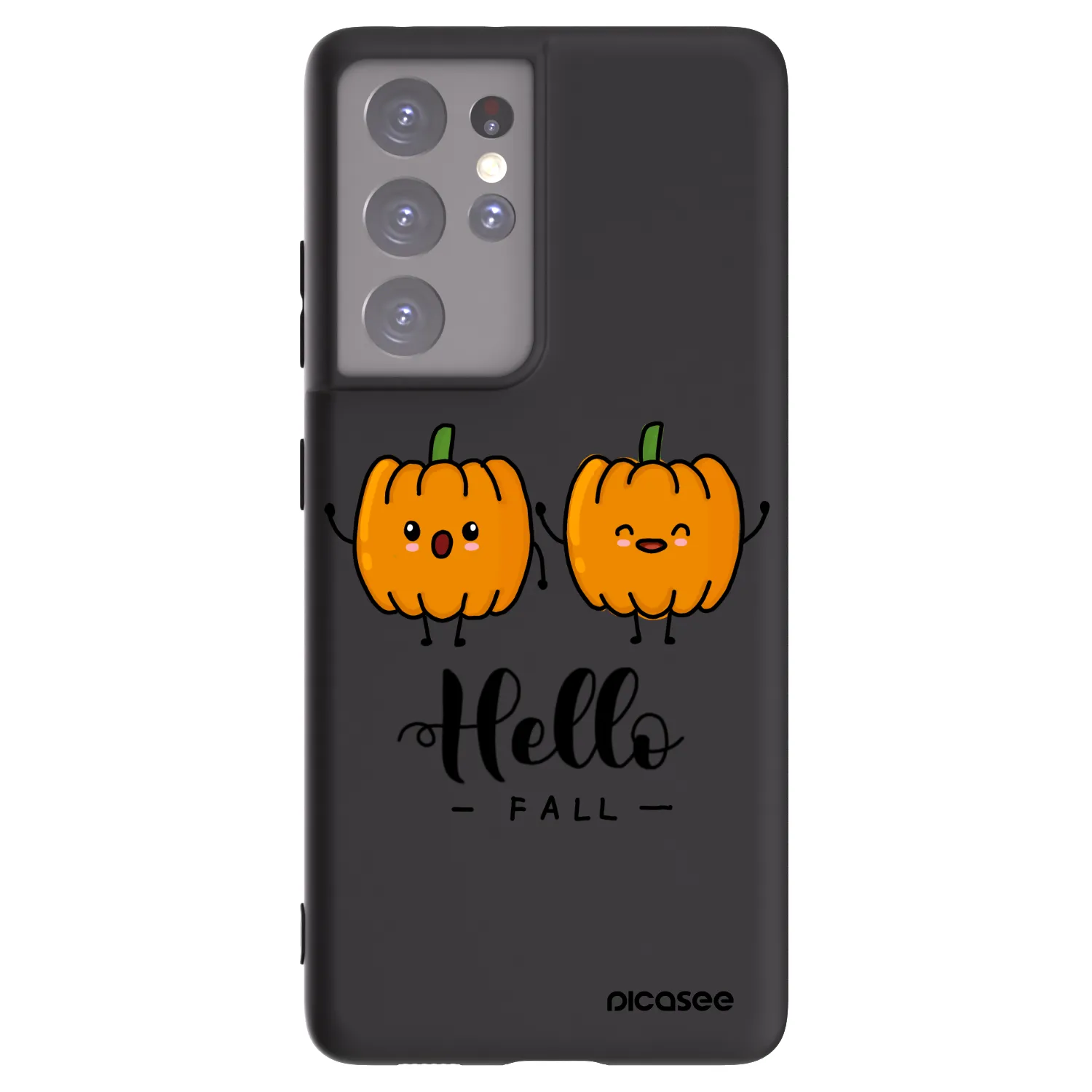 Picasee husă neagră din silicon pentru Samsung Galaxy S21 Ultra 5G G998B - Hallo Fall