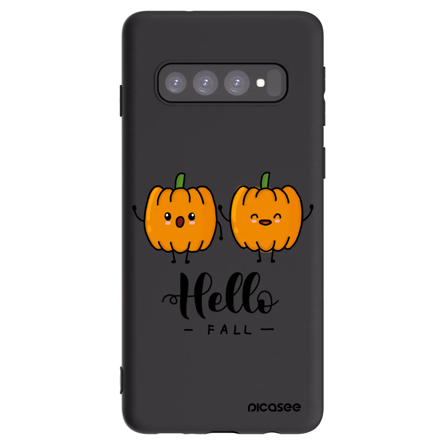 Picasee husă neagră din silicon pentru Samsung Galaxy S10 G973 - Hallo Fall