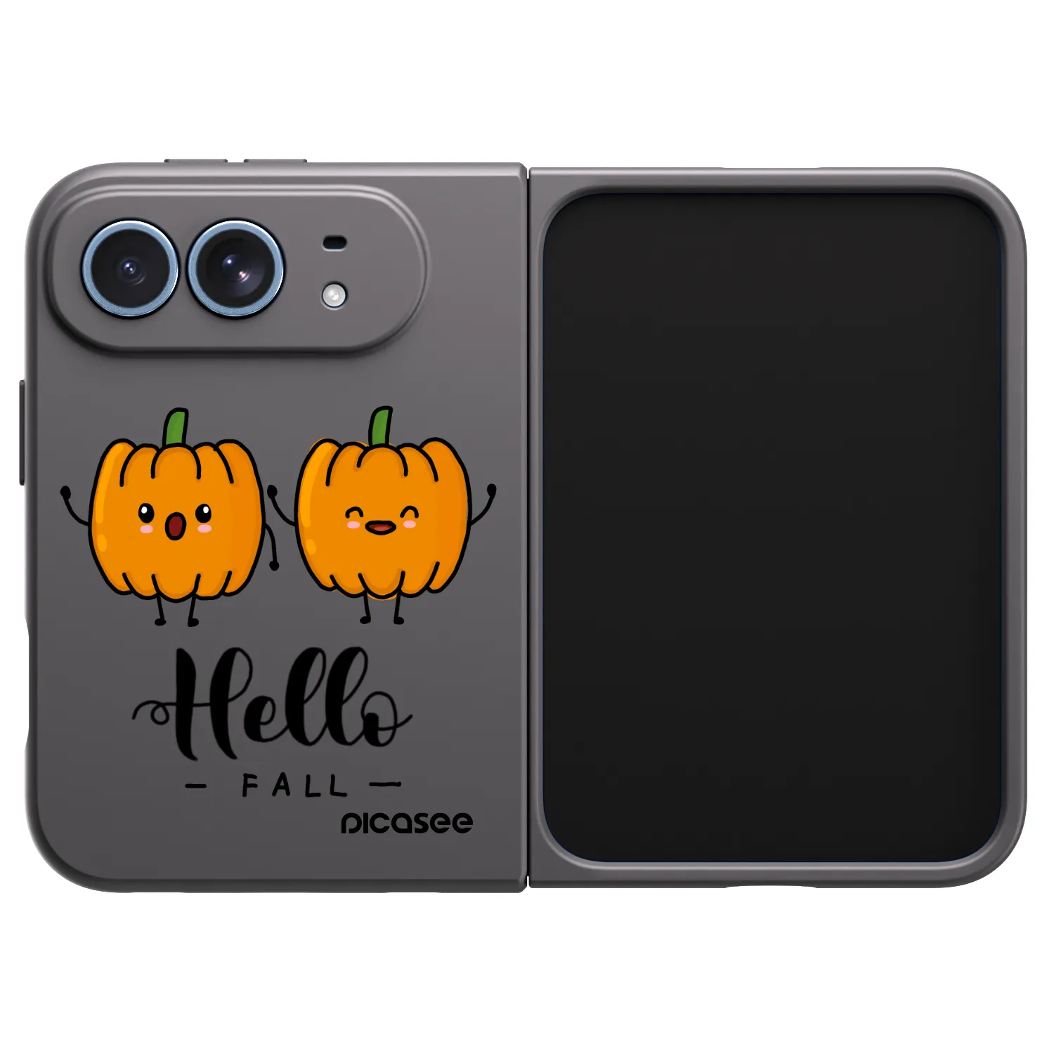 Picasee husă neagră din silicon pentru Apple iPhone Duo - Hallo Fall