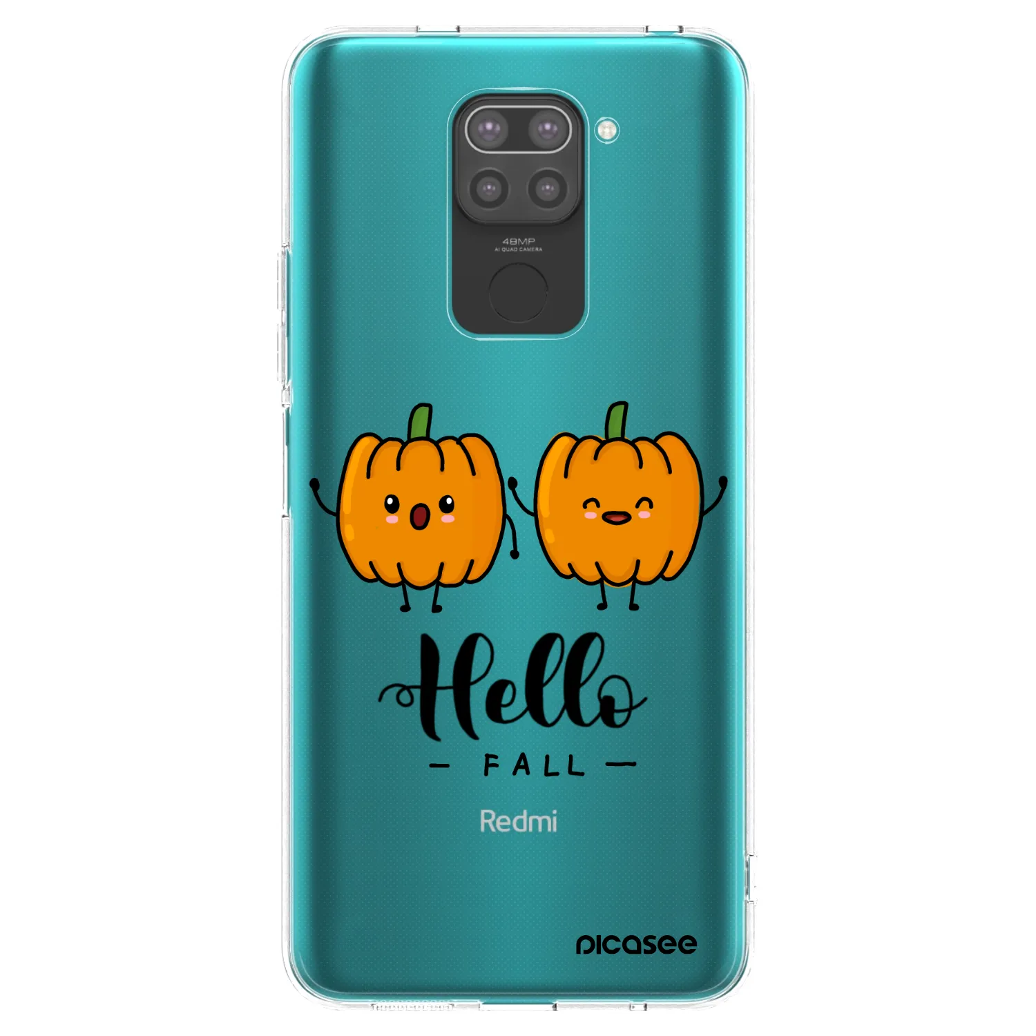 Picasee husă neagră din silicon pentru Xiaomi Redmi Note 9 - Hallo Fall