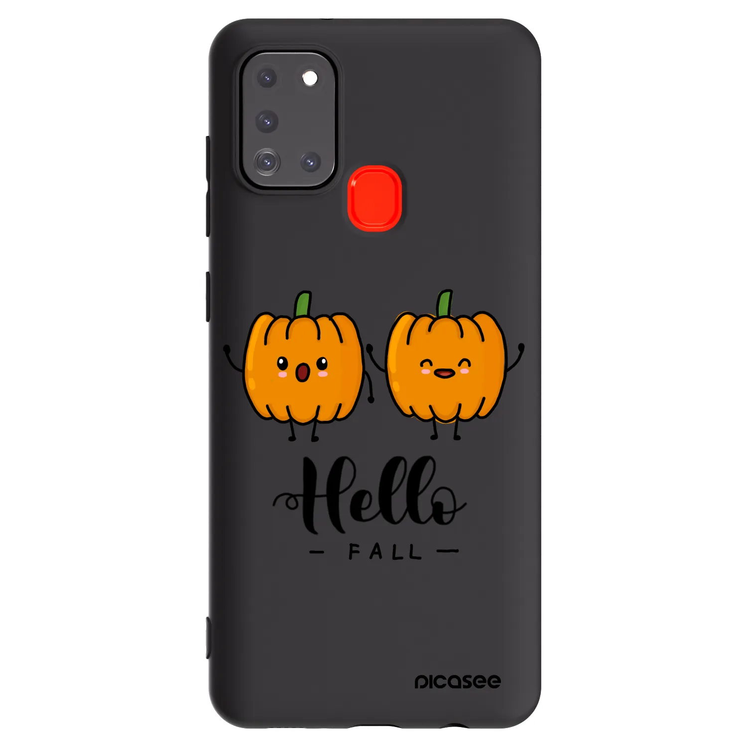 Picasee husă neagră din silicon pentru Samsung Galaxy A21s - Hallo Fall