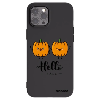 Picasee husă neagră din silicon pentru Apple iPhone 12 Pro Max - Hallo Fall