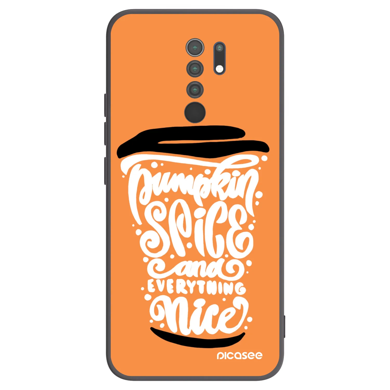 Picasee husă neagră din silicon pentru Xiaomi Redmi 9 - Pumpkin coffee