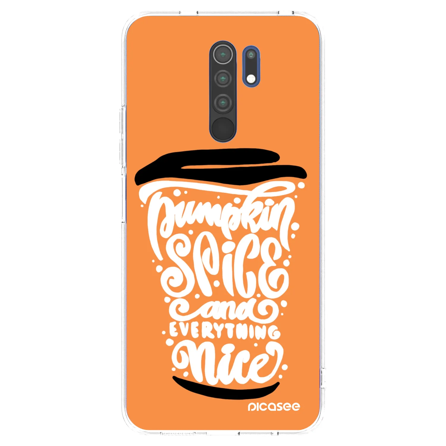Picasee husă transparentă din silicon pentru Xiaomi Redmi 9 - Pumpkin coffee