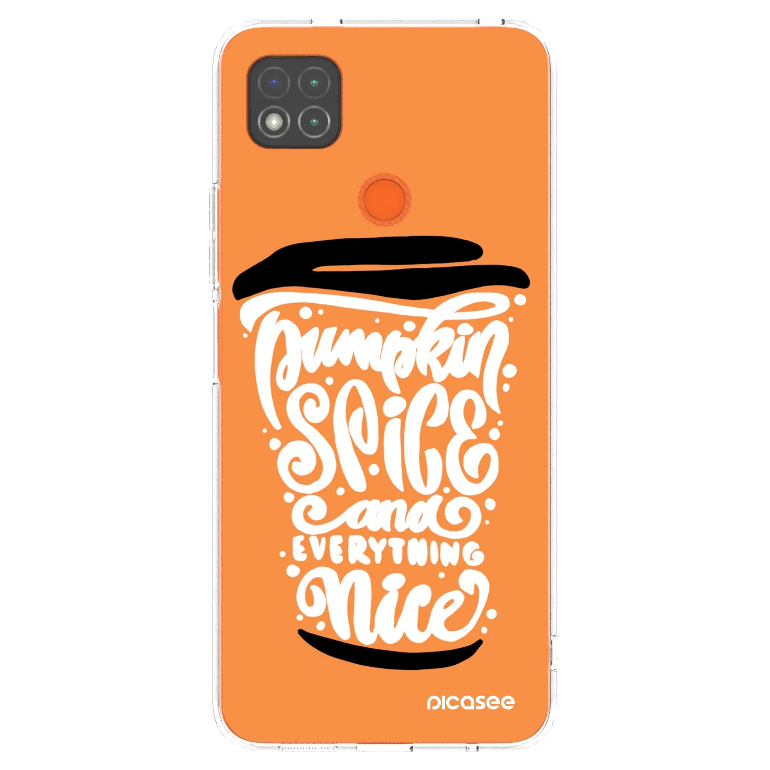 Picasee husă transparentă din silicon pentru Xiaomi Redmi 9C - Pumpkin coffee