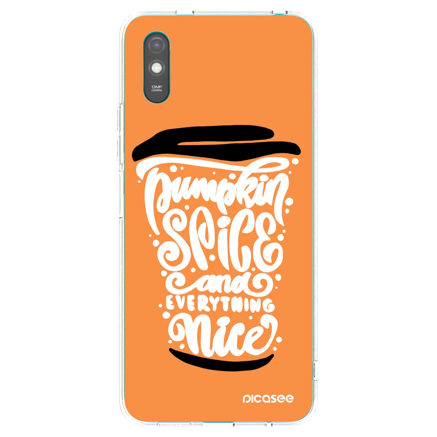 Picasee husă transparentă din silicon pentru Xiaomi Redmi 9A - Pumpkin coffee