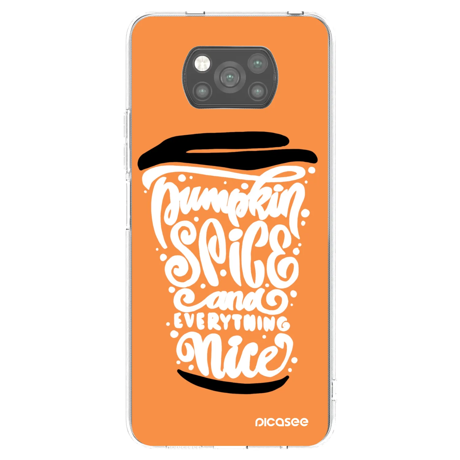 Picasee husă neagră din silicon pentru Xiaomi Poco X3 - Pumpkin coffee