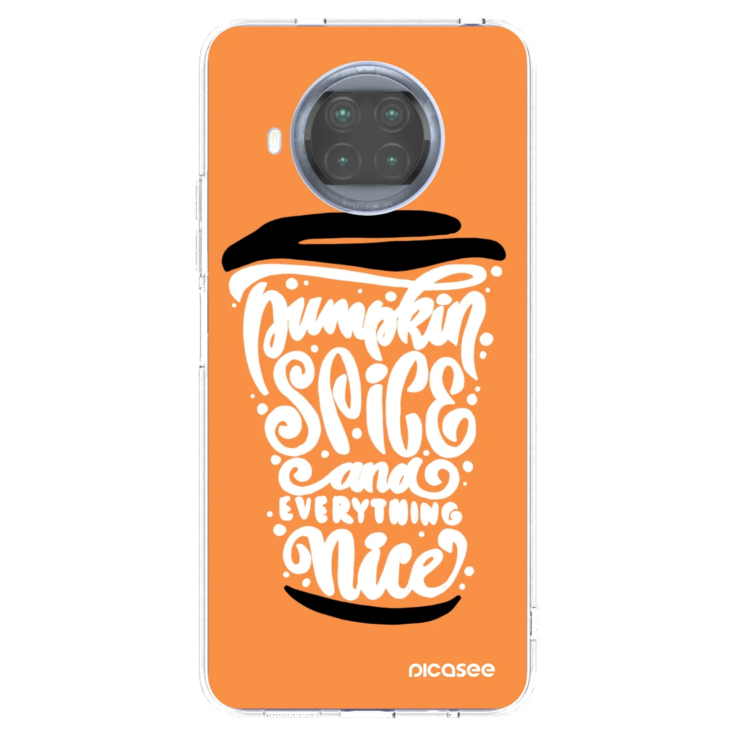 Picasee husă transparentă din silicon pentru Xiaomi Mi 10T Lite - Pumpkin coffee