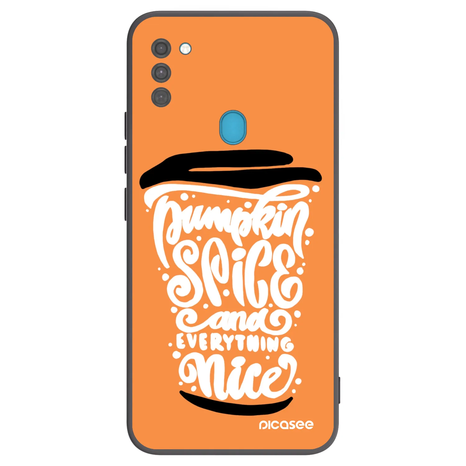 Picasee husă neagră din silicon pentru Samsung Galaxy M11 - Pumpkin coffee