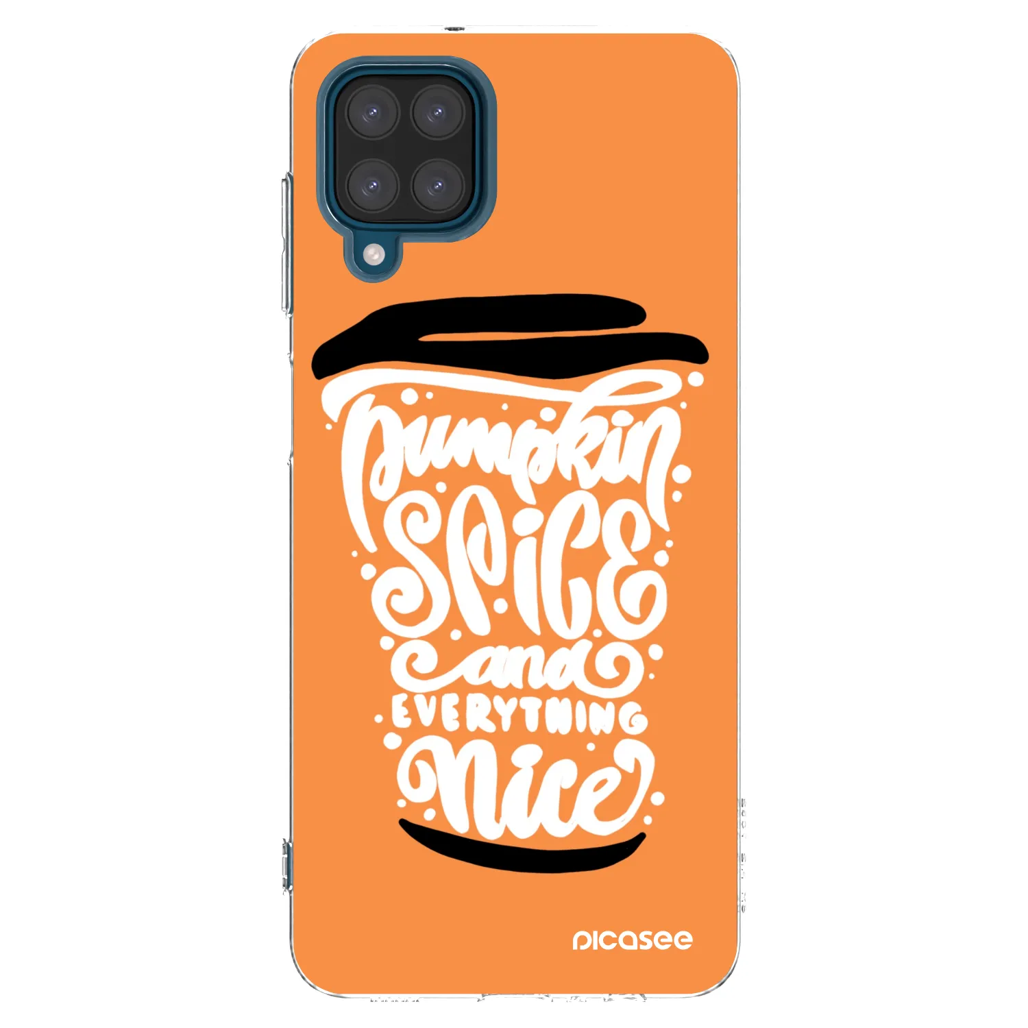 Picasee husă transparentă din silicon pentru Samsung Galaxy A12 A125F - Pumpkin coffee