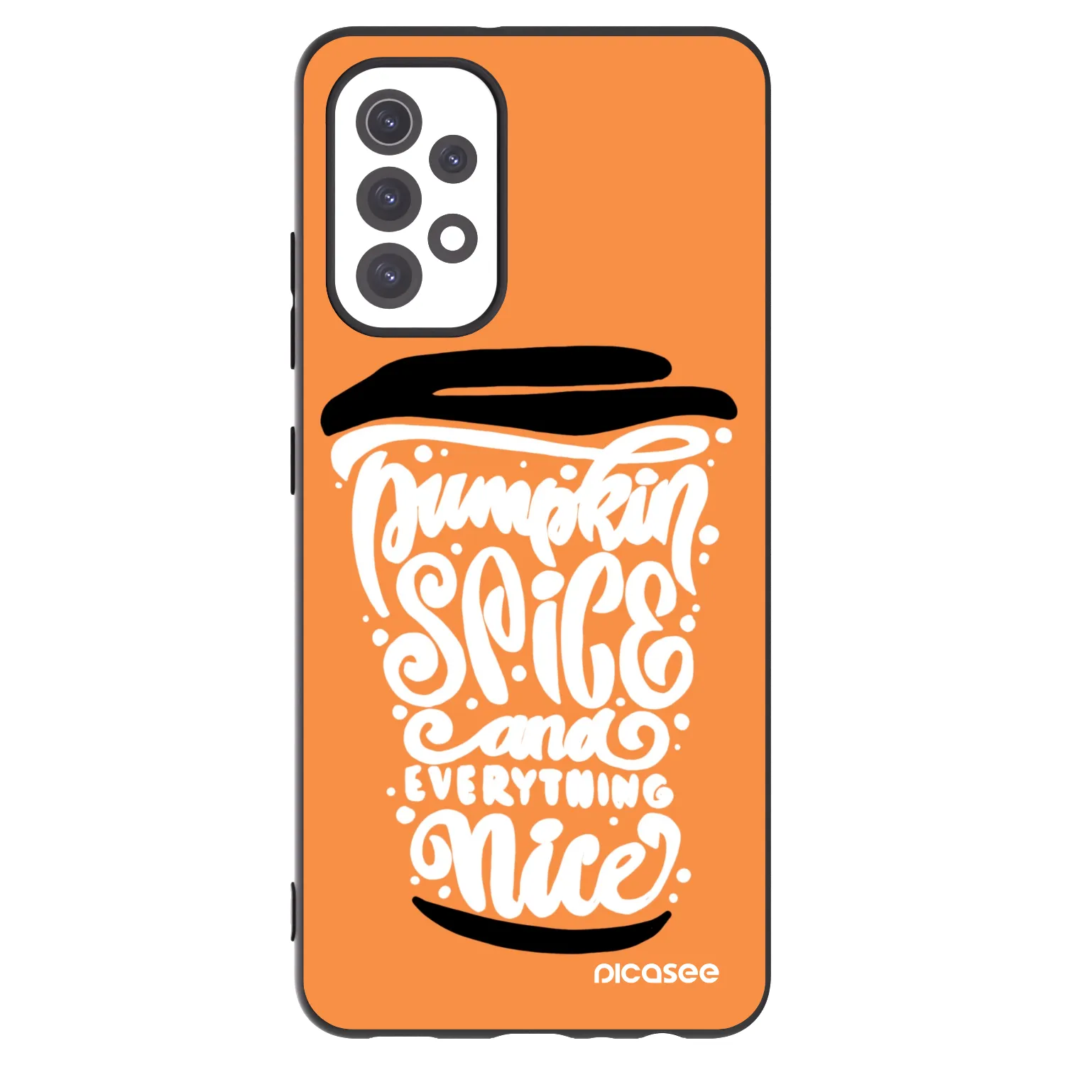 Picasee husă neagră din silicon pentru Samsung Galaxy A32 5G A326B - Pumpkin coffee