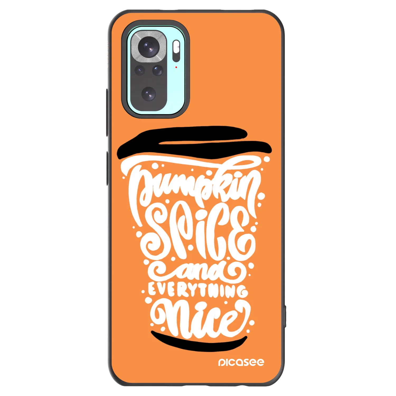 Picasee husă neagră din silicon pentru Xiaomi Redmi Note 10 Pro - Pumpkin coffee