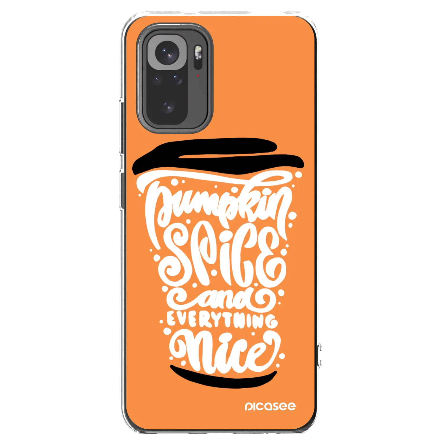 Picasee husă transparentă din silicon pentru Xiaomi Redmi Note 10S - Pumpkin coffee