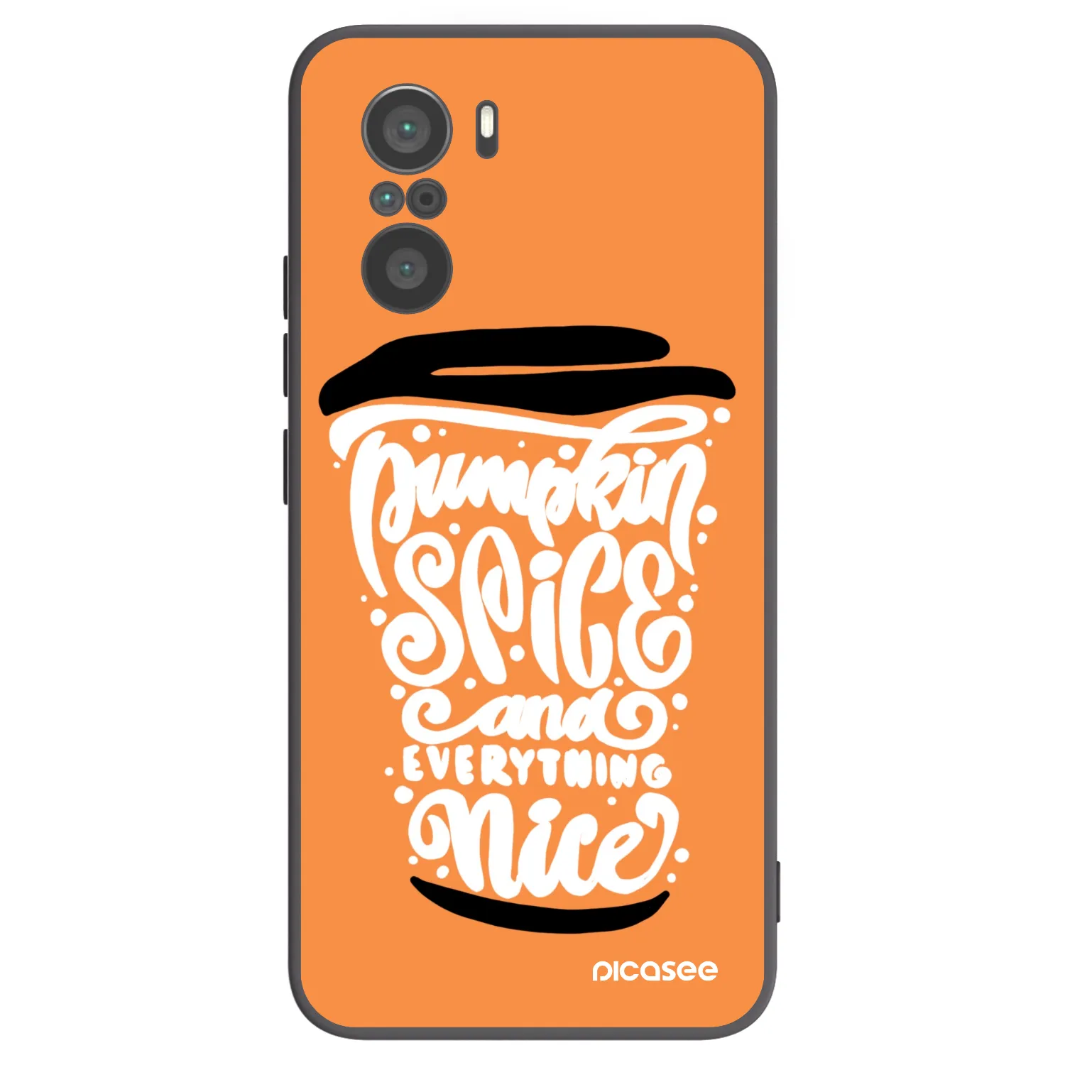 Picasee husă neagră din silicon pentru Xiaomi Poco F3 - Pumpkin coffee