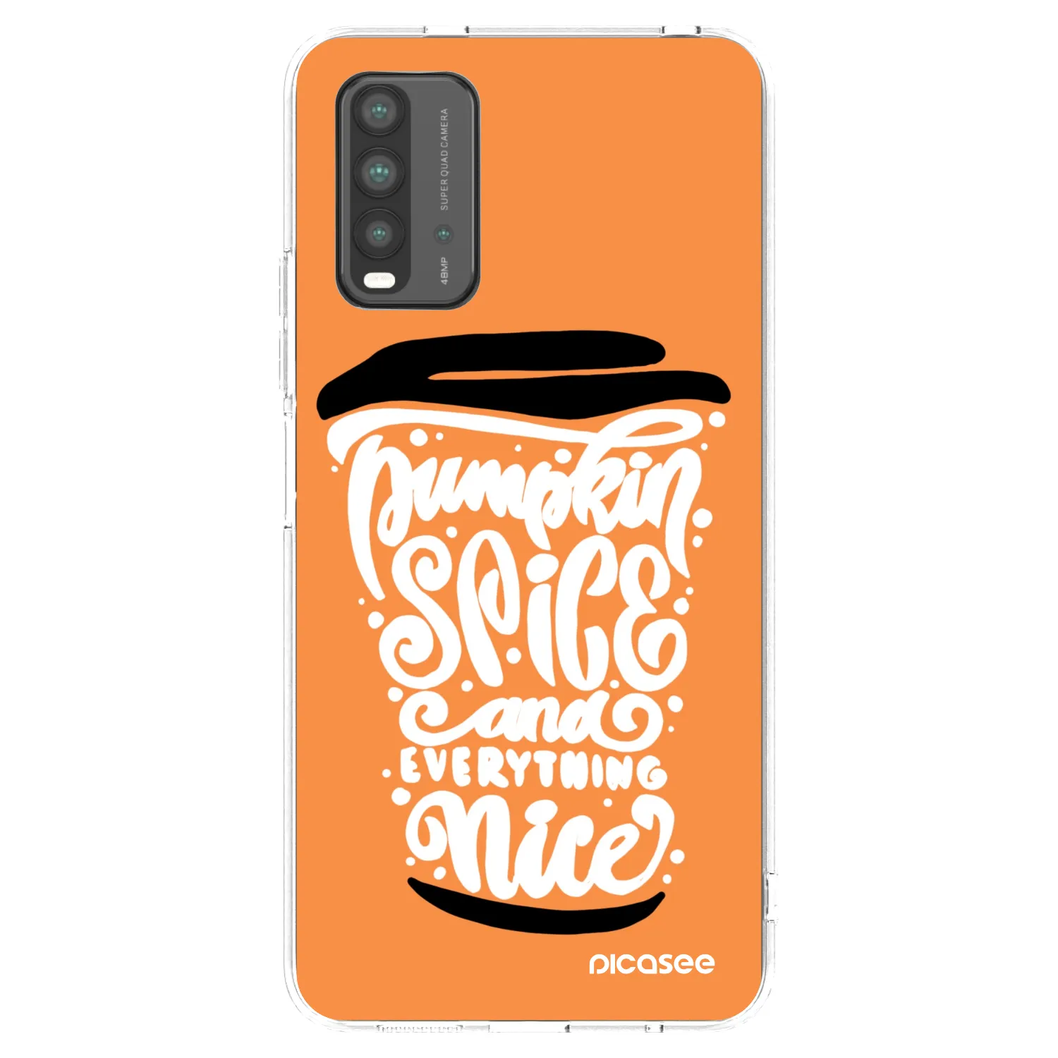 Picasee husă neagră din silicon pentru Xiaomi Redmi 9T - Pumpkin coffee