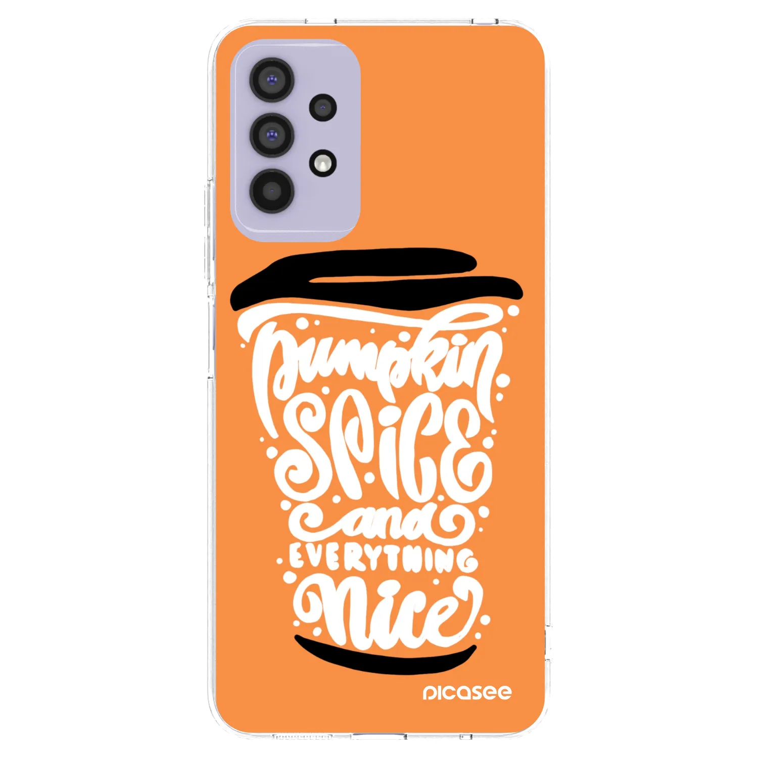 Picasee husă transparentă din silicon pentru Samsung Galaxy A32 4G SM-A325F - Pumpkin coffee