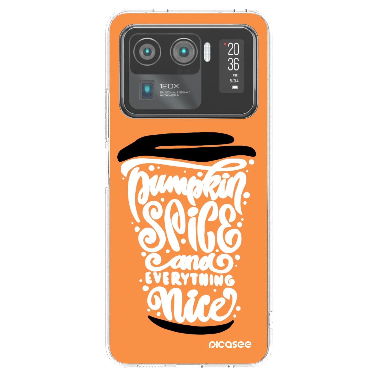 Picasee husă transparentă din silicon pentru Xiaomi Mi 11 Ultra - Pumpkin coffee