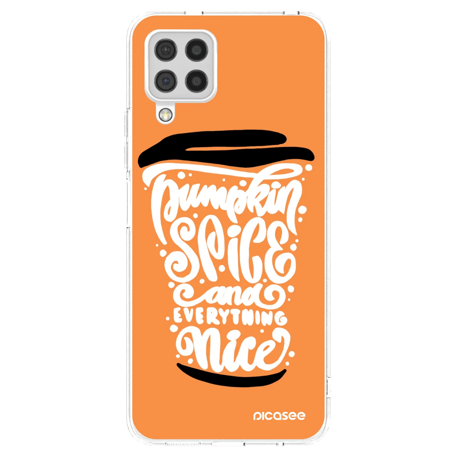Picasee husă transparentă din silicon pentru Samsung Galaxy A22 A225F 4G - Pumpkin coffee