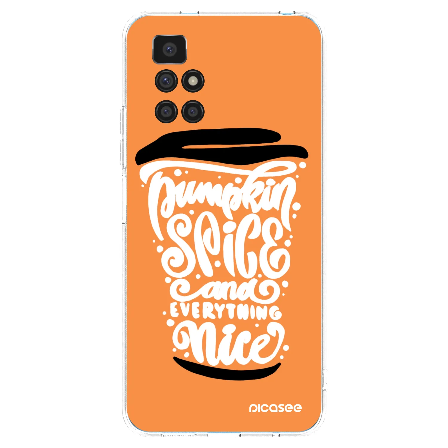 Picasee husă transparentă din silicon pentru Xiaomi Redmi 10 - Pumpkin coffee
