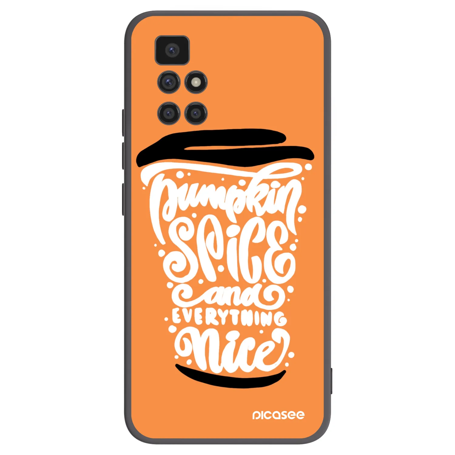 Picasee husă neagră din silicon pentru Xiaomi Redmi 10 - Pumpkin coffee