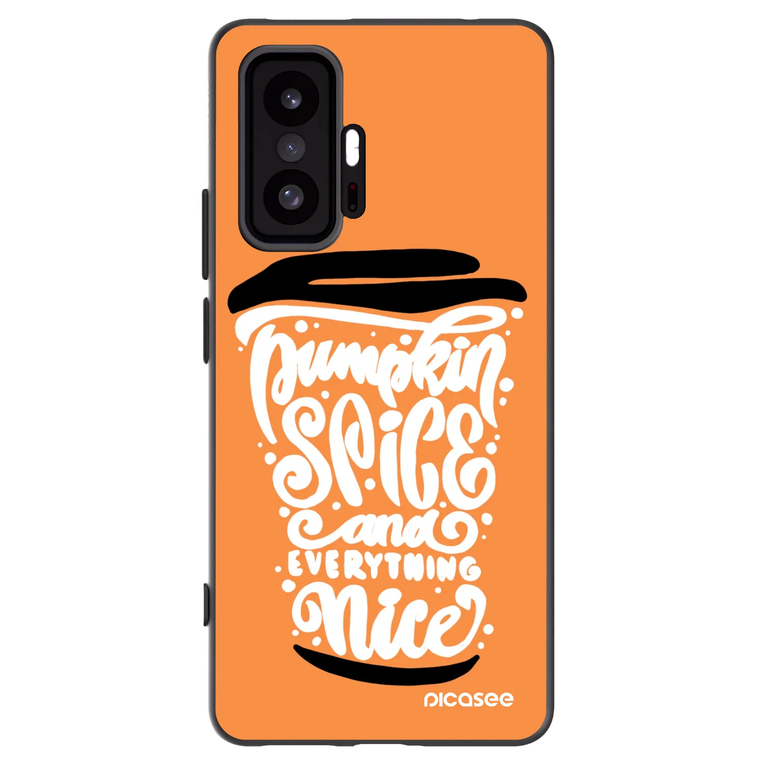 Picasee husă neagră din silicon pentru Xiaomi 11T - Pumpkin coffee
