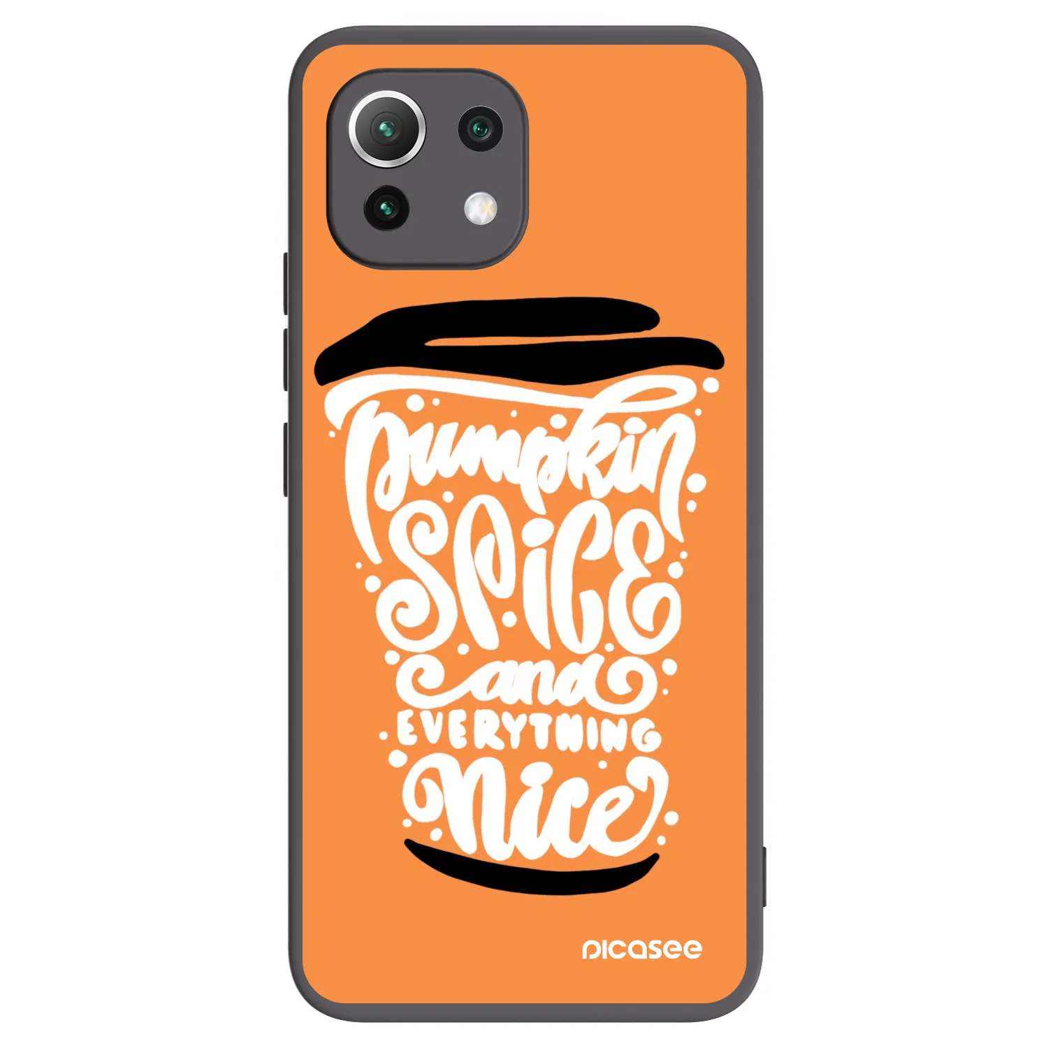 Picasee husă neagră din silicon pentru Xiaomi 11 Lite 5G NE - Pumpkin coffee