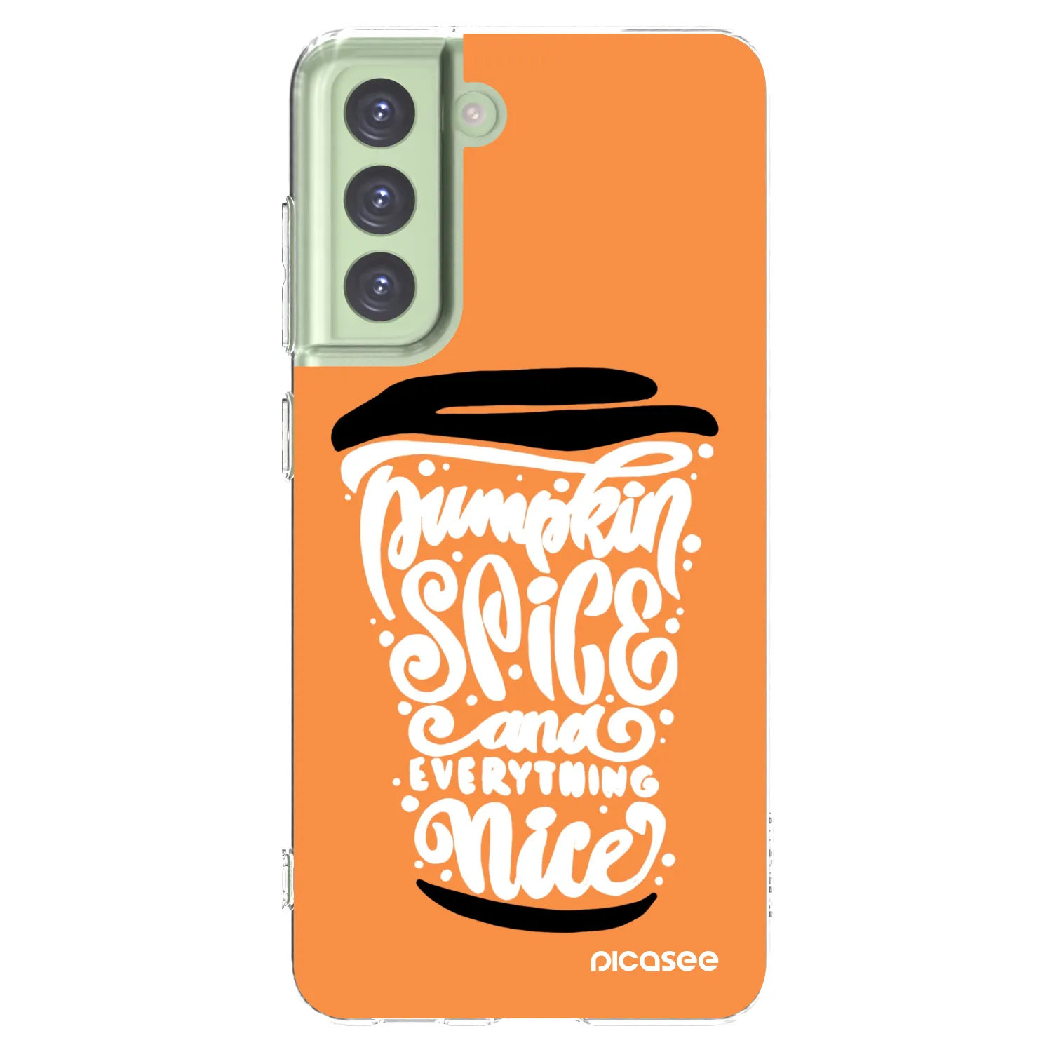 Picasee husă transparentă din silicon pentru Samsung Galaxy S21 FE 5G - Pumpkin coffee