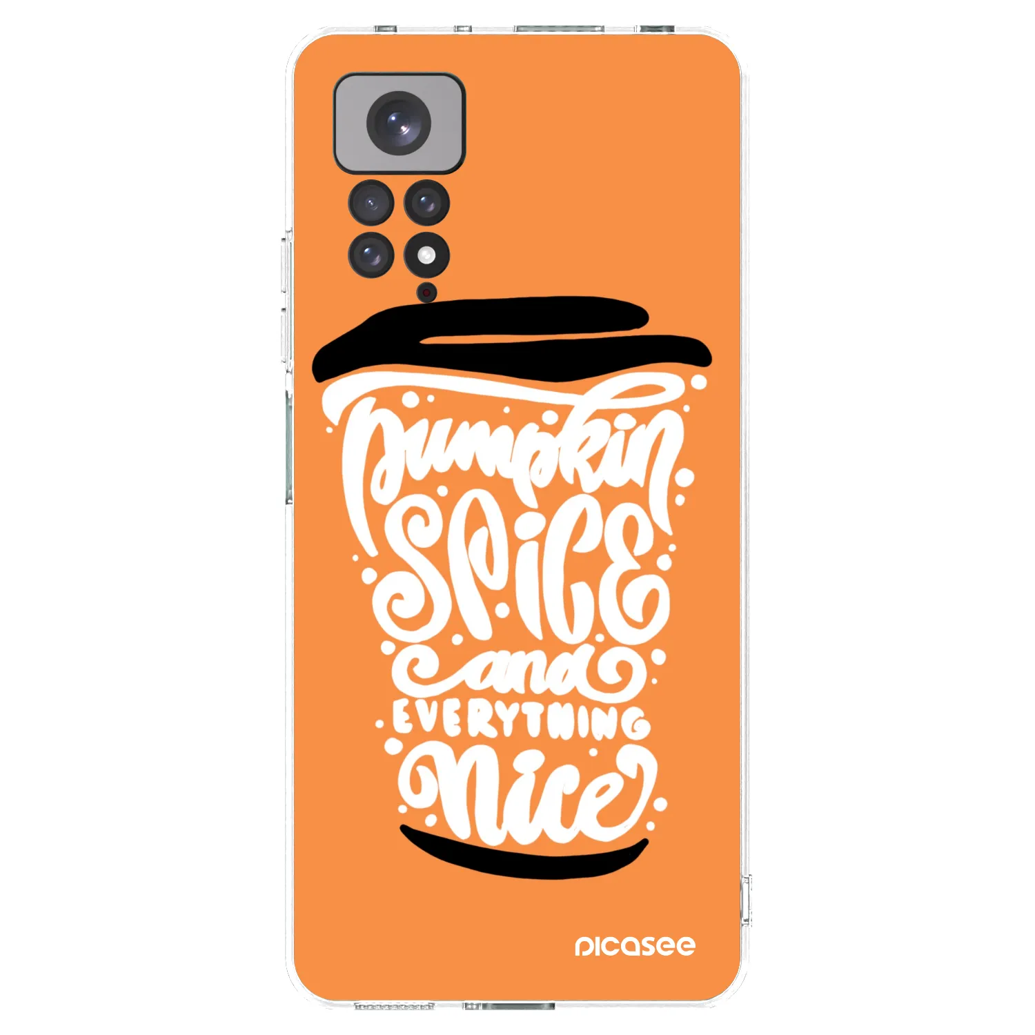 Picasee husă transparentă din silicon pentru Xiaomi Redmi Note 11S 4G - Pumpkin coffee
