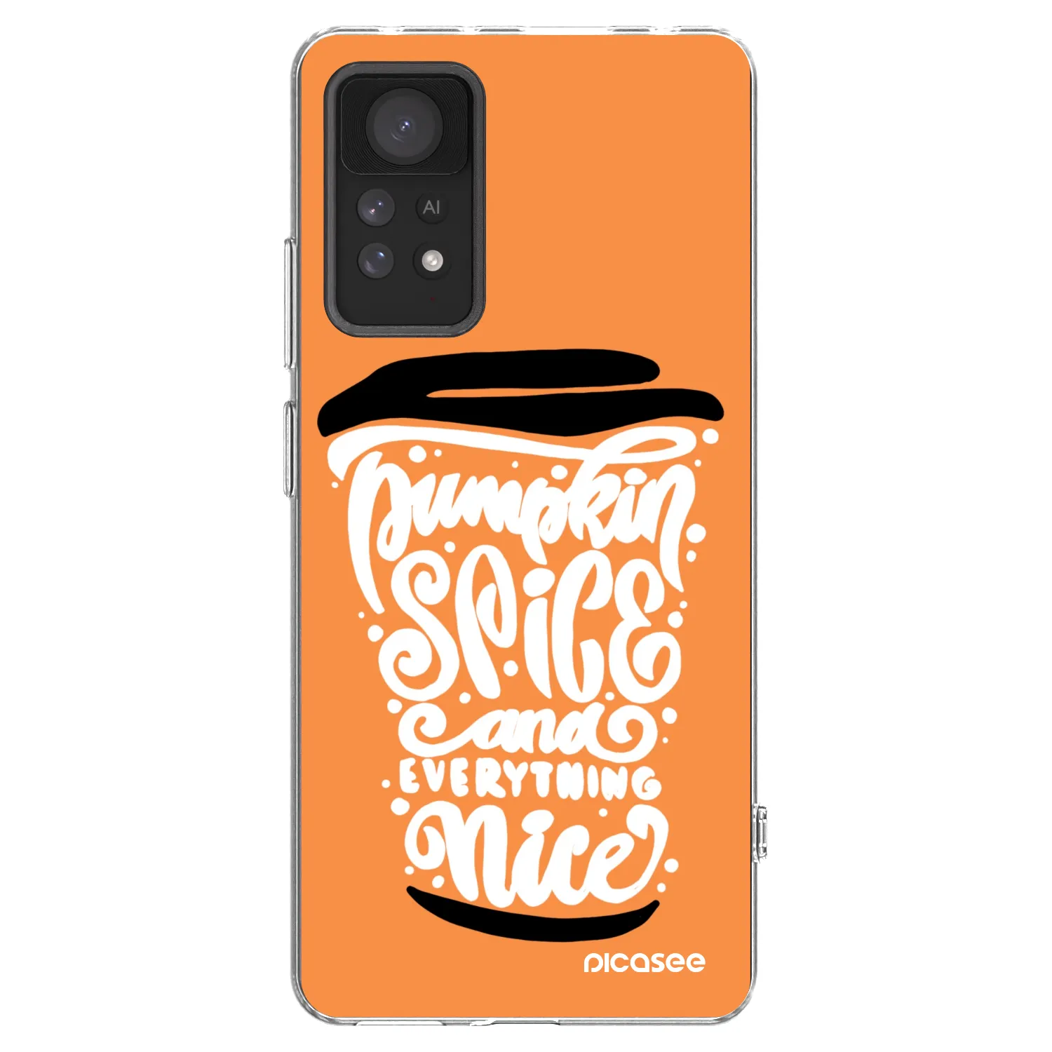 Picasee husă transparentă din silicon pentru Xiaomi Redmi Note 11 Pro - Pumpkin coffee