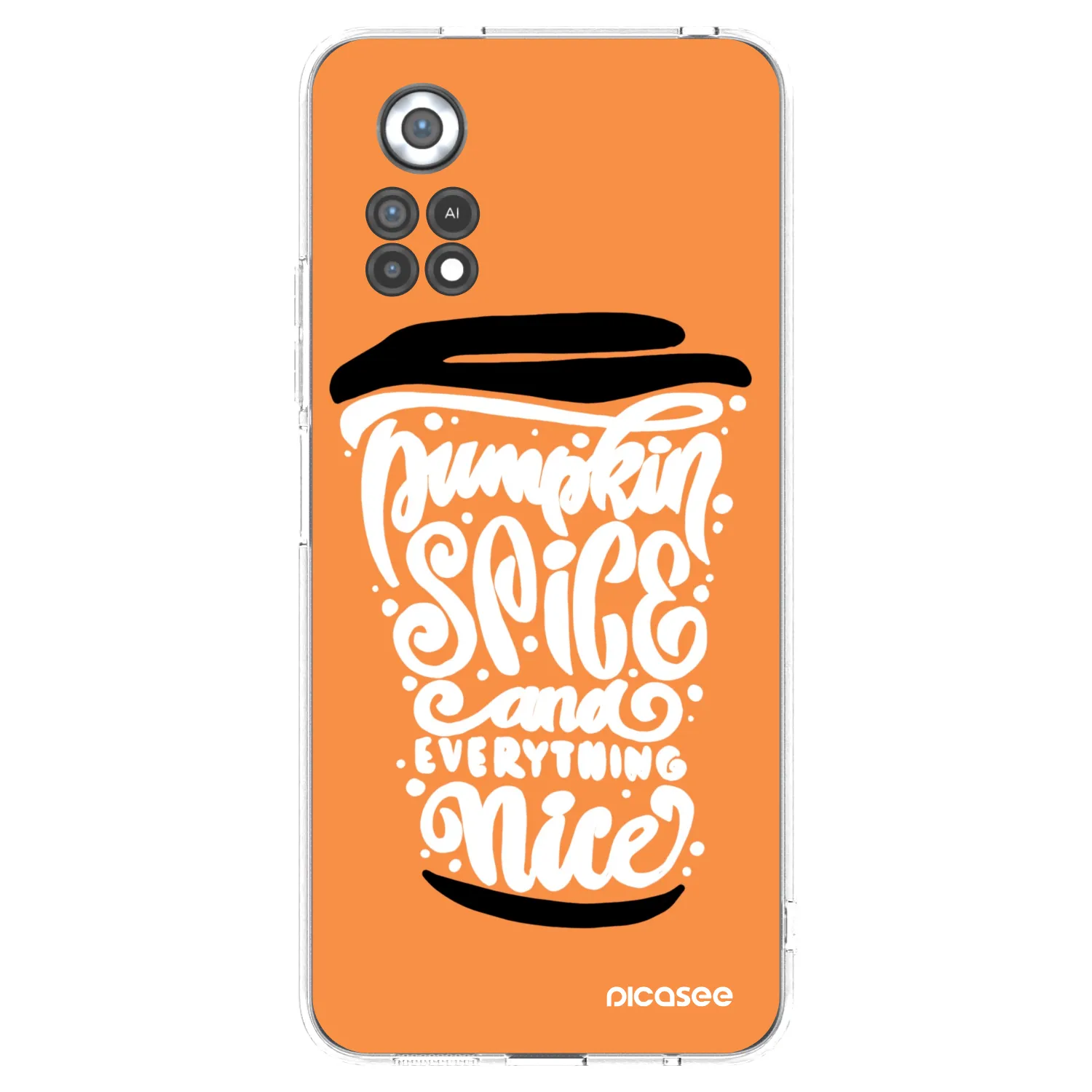 Picasee husă transparentă din silicon pentru Xiaomi Poco X4 Pro 5G - Pumpkin coffee