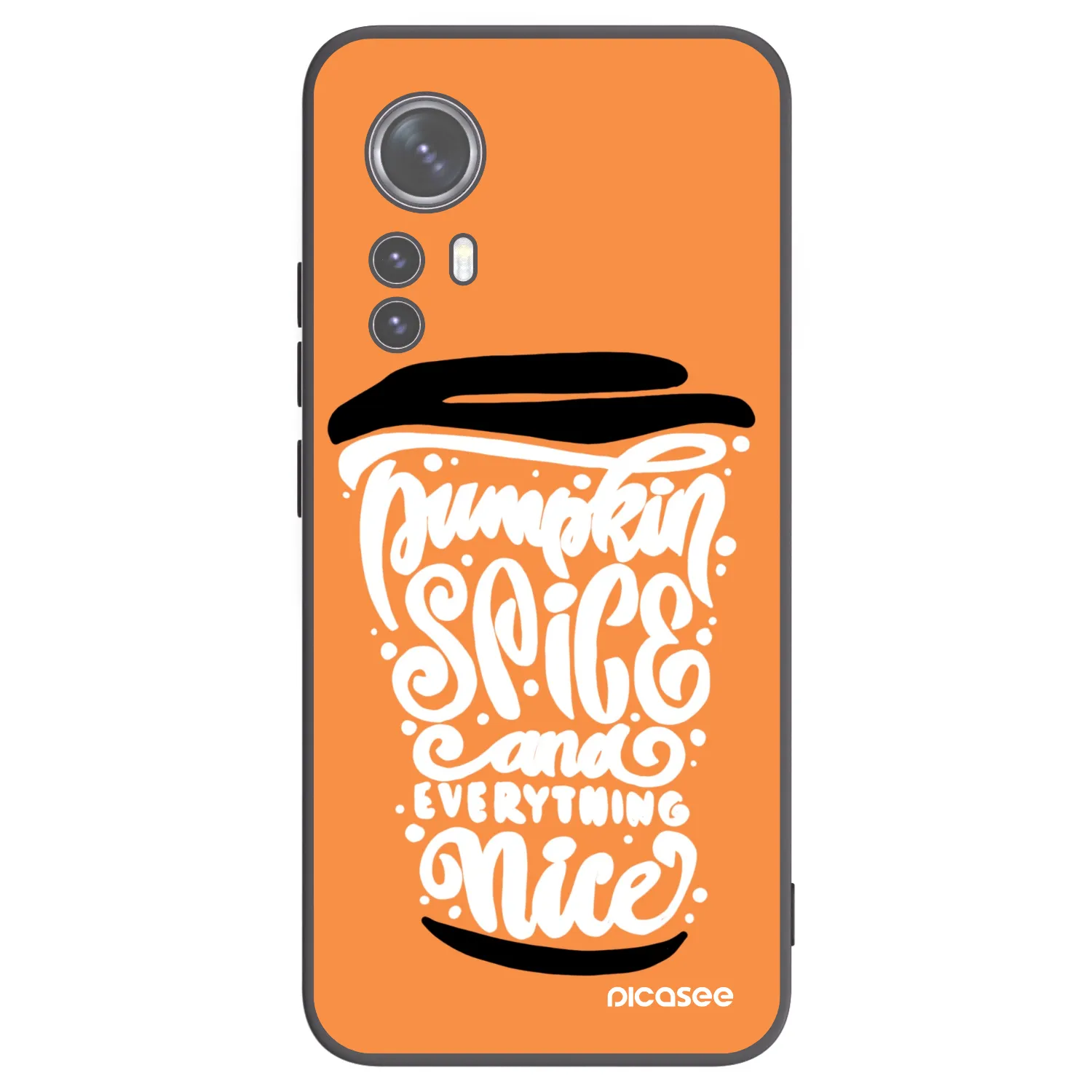Picasee husă neagră din silicon pentru Xiaomi 12 - Pumpkin coffee