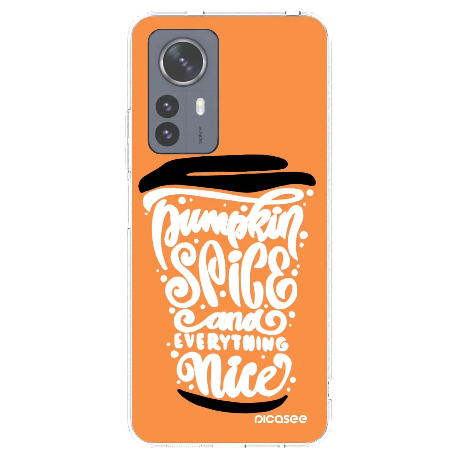 Picasee husă transparentă din silicon pentru Xiaomi 12 Pro - Pumpkin coffee