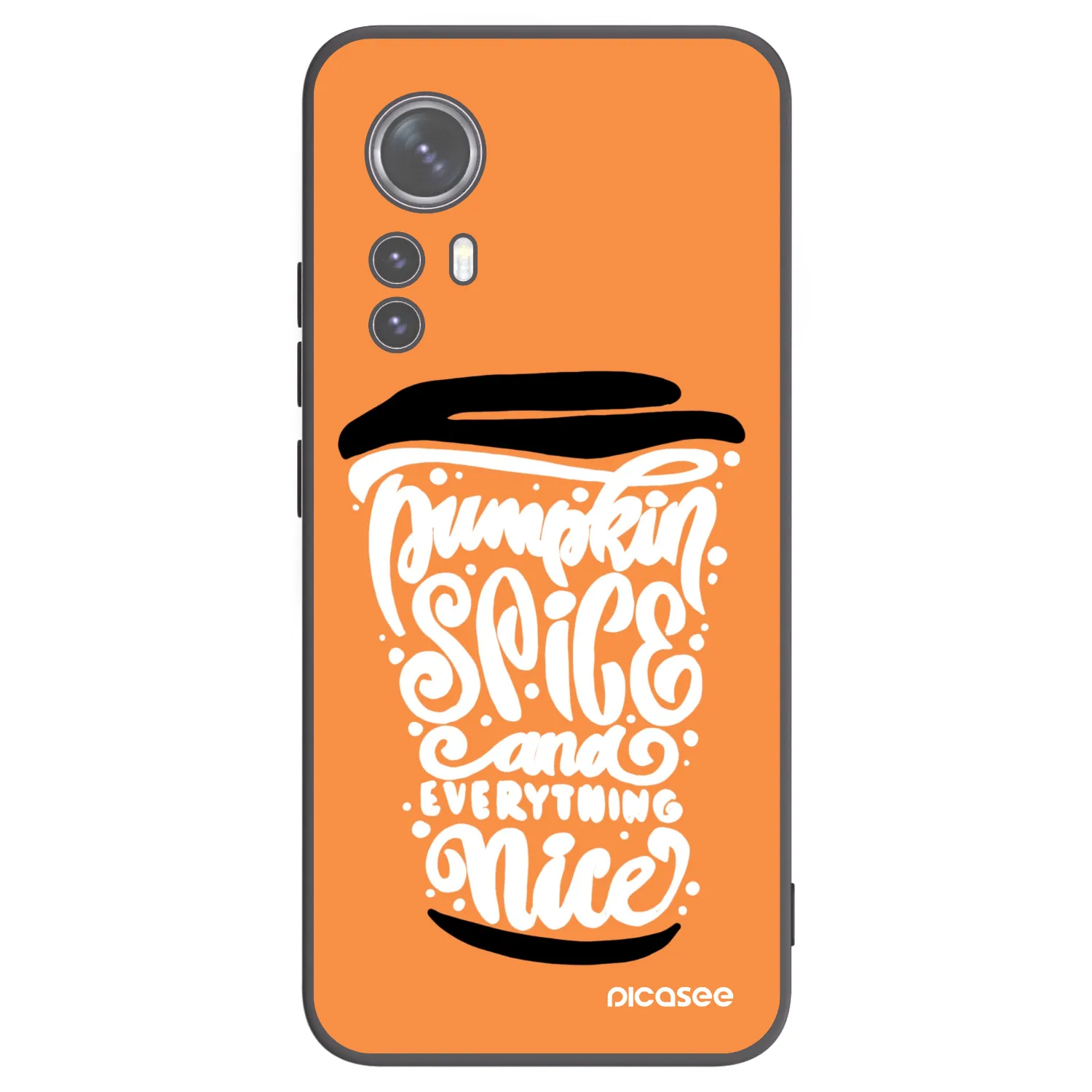 Picasee husă neagră din silicon pentru Xiaomi 12X - Pumpkin coffee