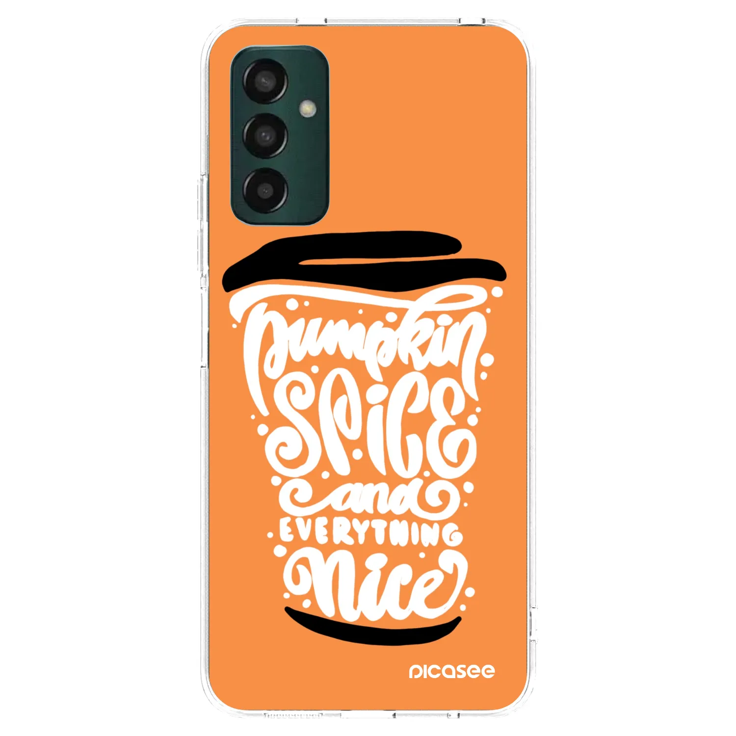 Picasee husă transparentă din silicon pentru Samsung Galaxy M13 M135F - Pumpkin coffee