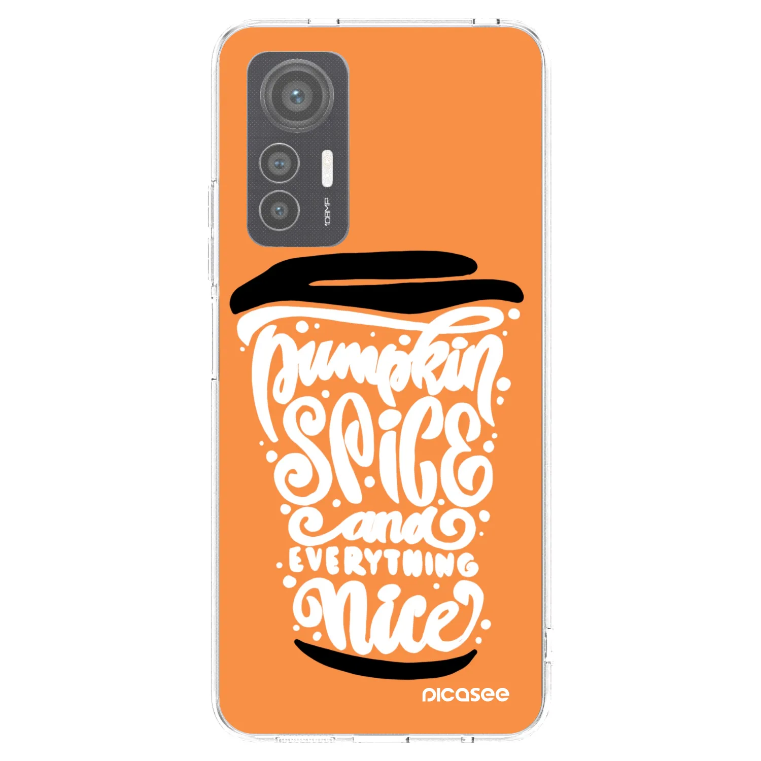 Picasee husă transparentă din silicon pentru Xiaomi 12 Lite - Pumpkin coffee