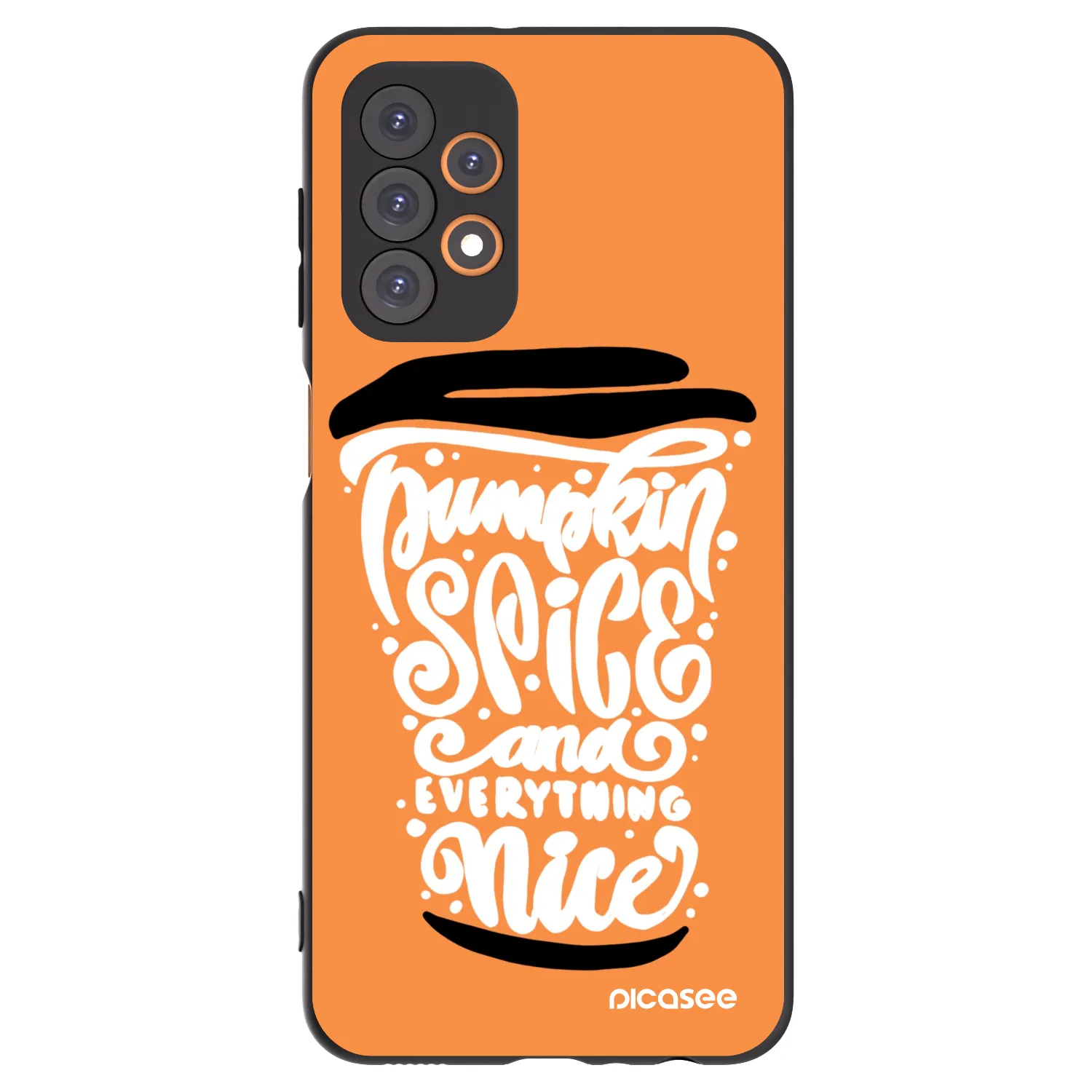 Picasee husă neagră din silicon pentru Samsung Galaxy A23 A235F 4G - Pumpkin coffee