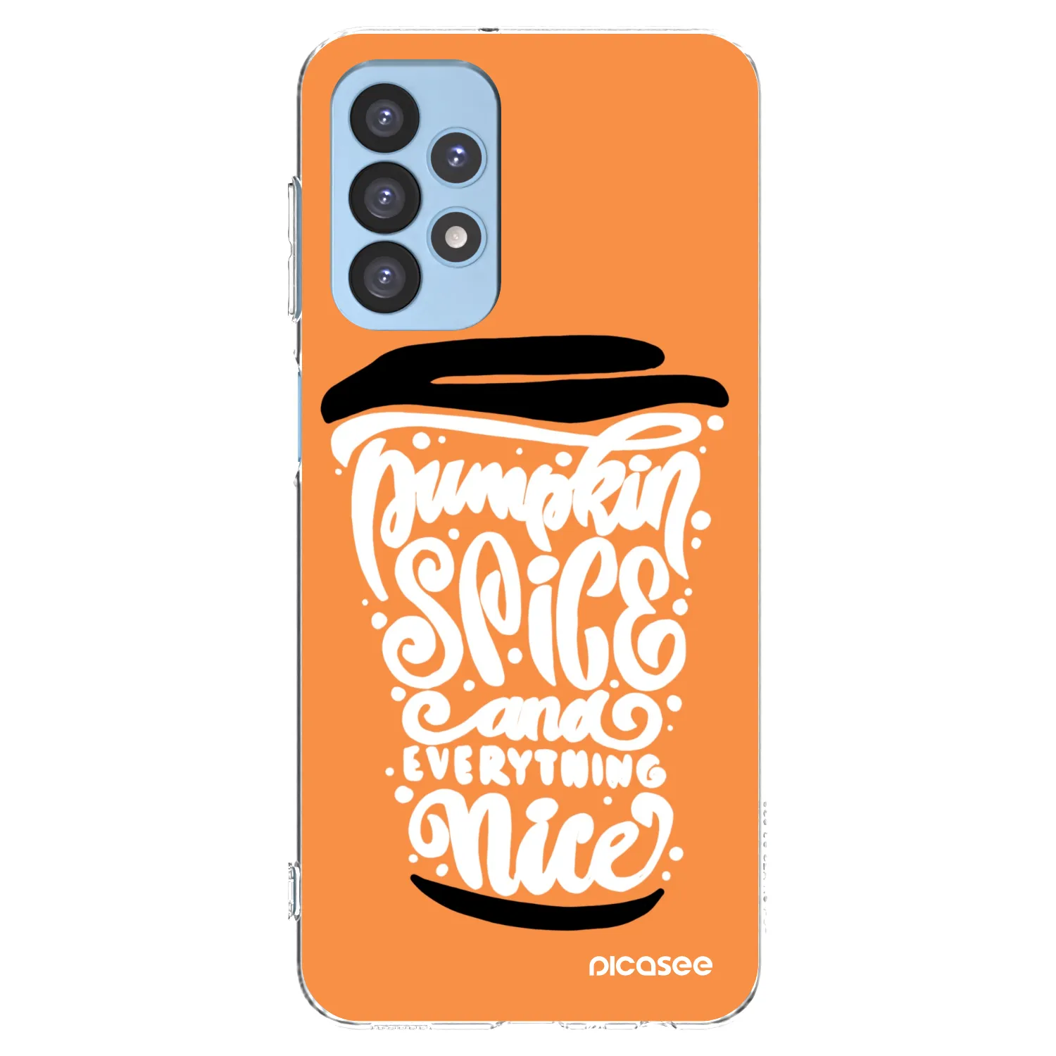 Picasee husă transparentă din silicon pentru Samsung Galaxy A23 A235F 4G - Pumpkin coffee